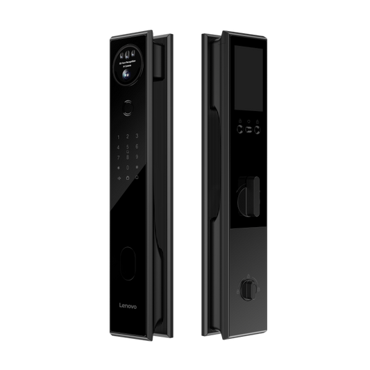 Lenovo 聯想 人臉識別指紋智能電子門鎖 (黑色/金色) A6F (已包基本安裝)