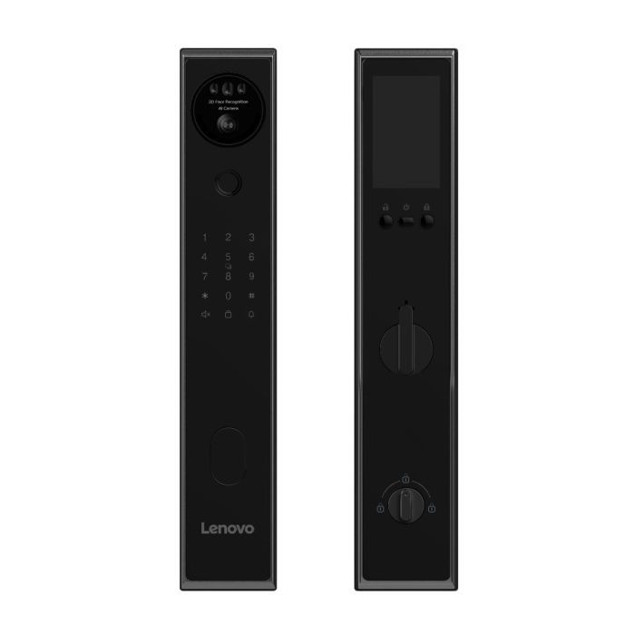 Lenovo 聯想 人臉識別指紋智能電子門鎖 (黑色/金色) A6F (已包基本安裝)