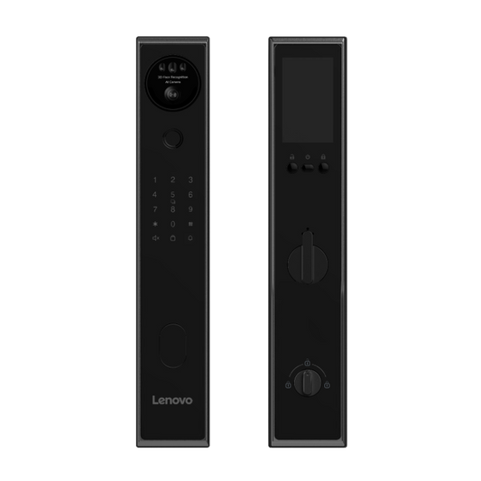 Lenovo 聯想 人臉識別指紋智能電子門鎖 (黑色/金色) A6F (已包基本安裝)