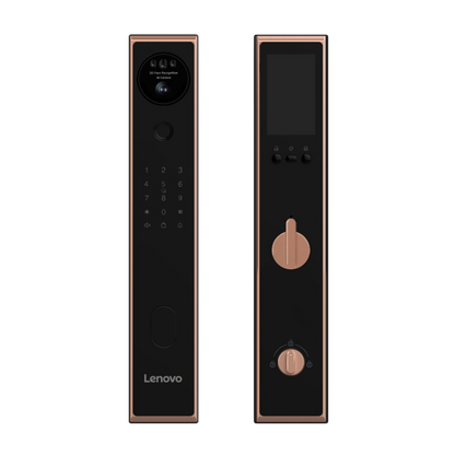 Lenovo 聯想 人臉識別指紋智能電子門鎖 (黑色/金色) A6F (已包基本安裝)